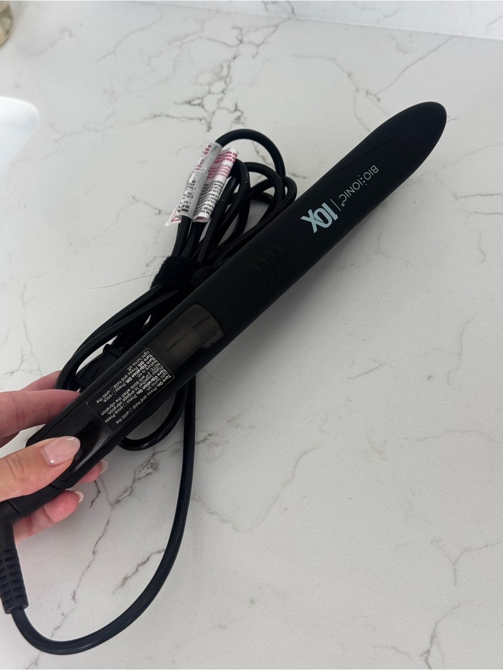 Bio Ionic 10X Black Ceramic Hair Straightener - Professional Flat Iron